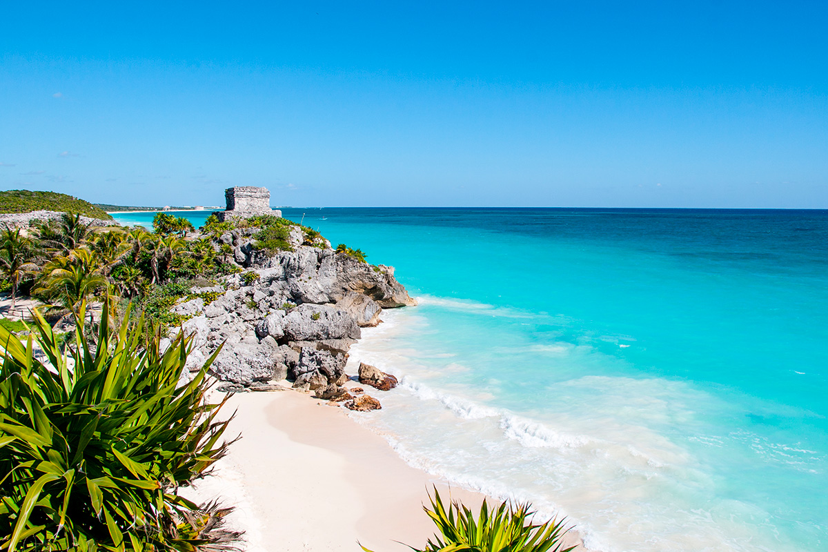 Пляж Мексика Канкун Ривьера Майя